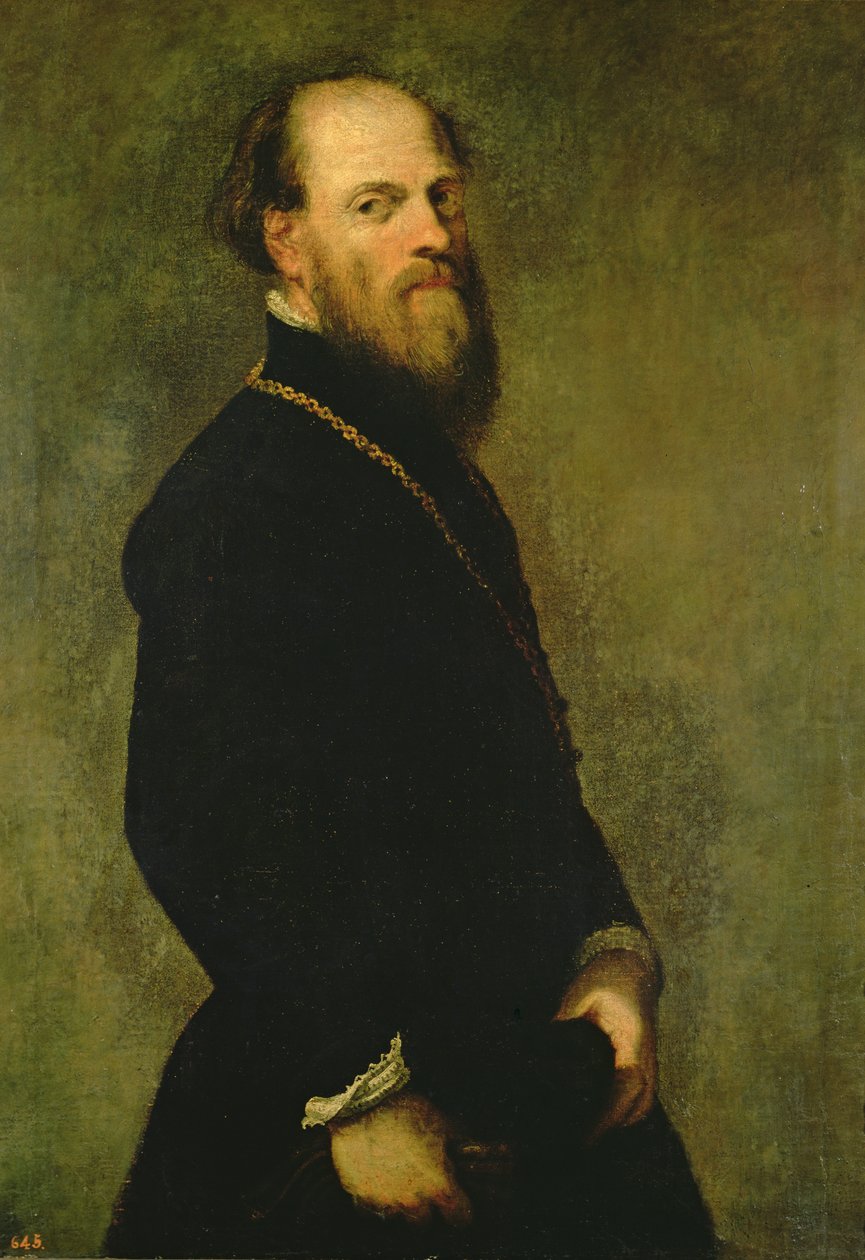 De man met de gouden ketting, c.1550 door Jacopo Robusti Tintoretto
