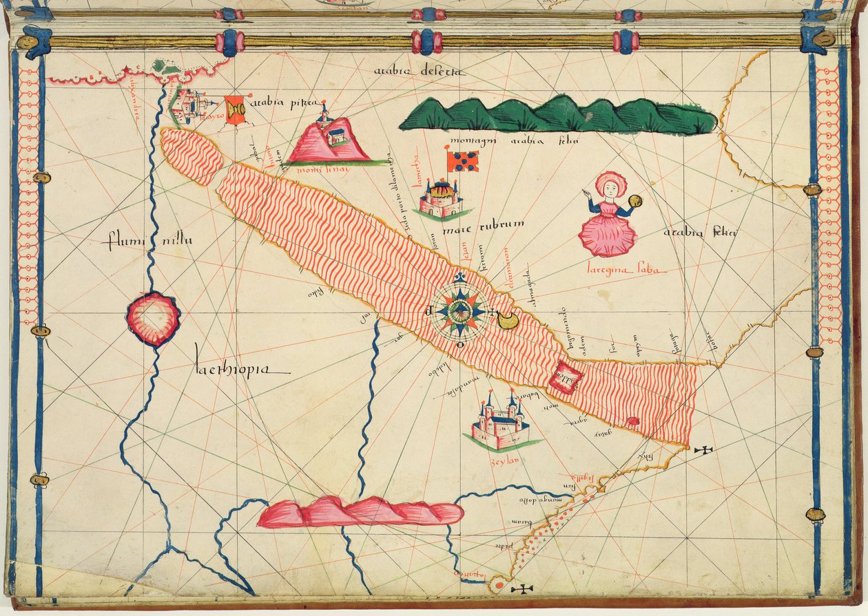 Ms Ital 550.0.3.15 fol.6r Kaart van Egypte, uit de 