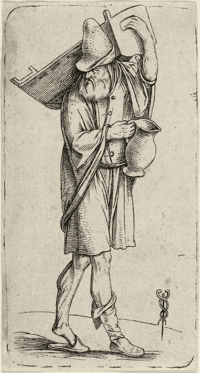 Man met wieg, c. 1501-1503 door Jacopo de Barbari