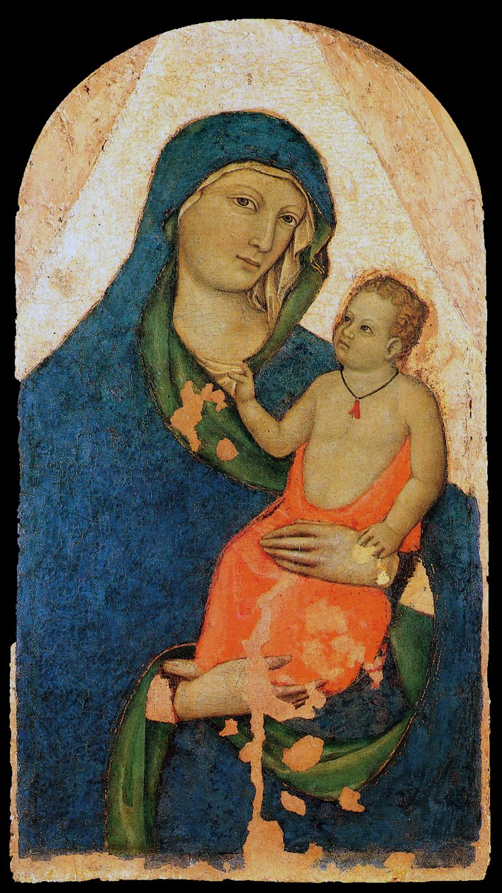 Madonna en kind door Jacopo del Casentino