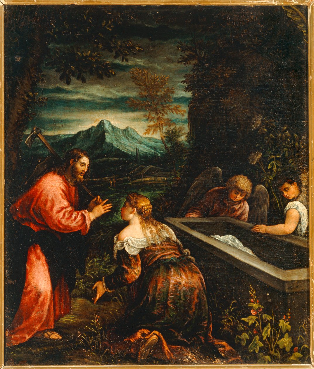 Noli me tangere (schilderij) door Jacopo (1510-92) Bassano