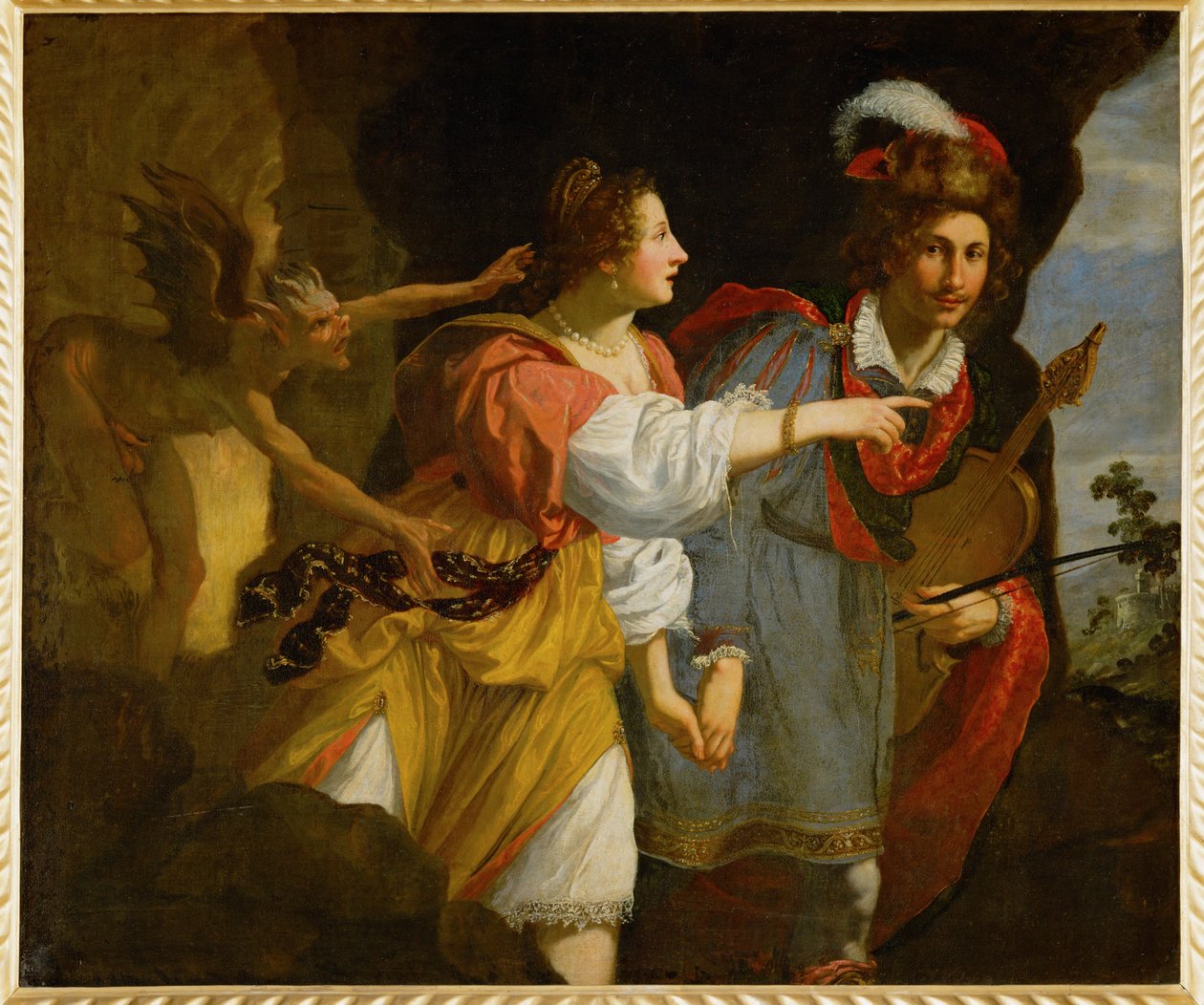 Orpheus en Euridice, ca. 1625-30 (schilderij op doek) door Jacopo (1592-1664) Vignali