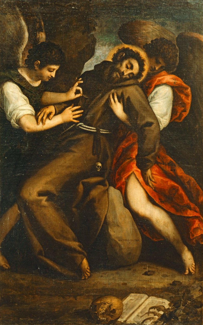 De extase van Franciscus. 10035115 ... door Jacopo (c.1480 1528) Palma