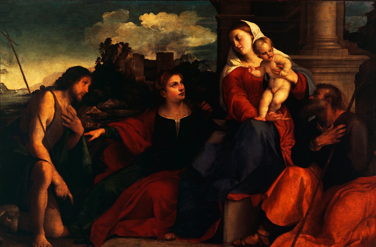 Heilige conversatie, ca. 1525 door Jacopo (c.1480 1528) Palma
