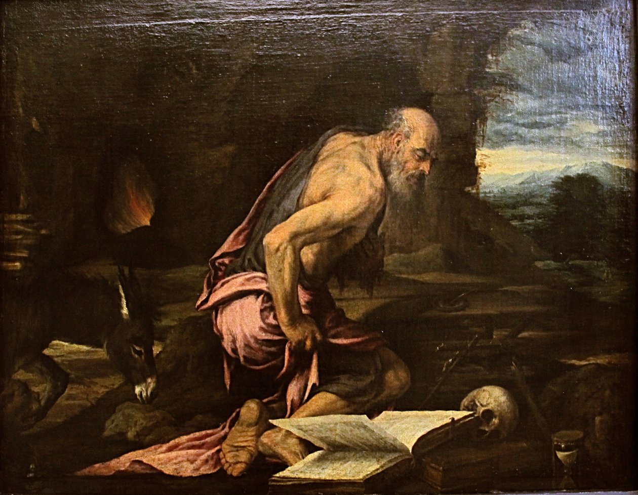 De boetvaardige heilige Hiëronymus door Jacopo Bassano