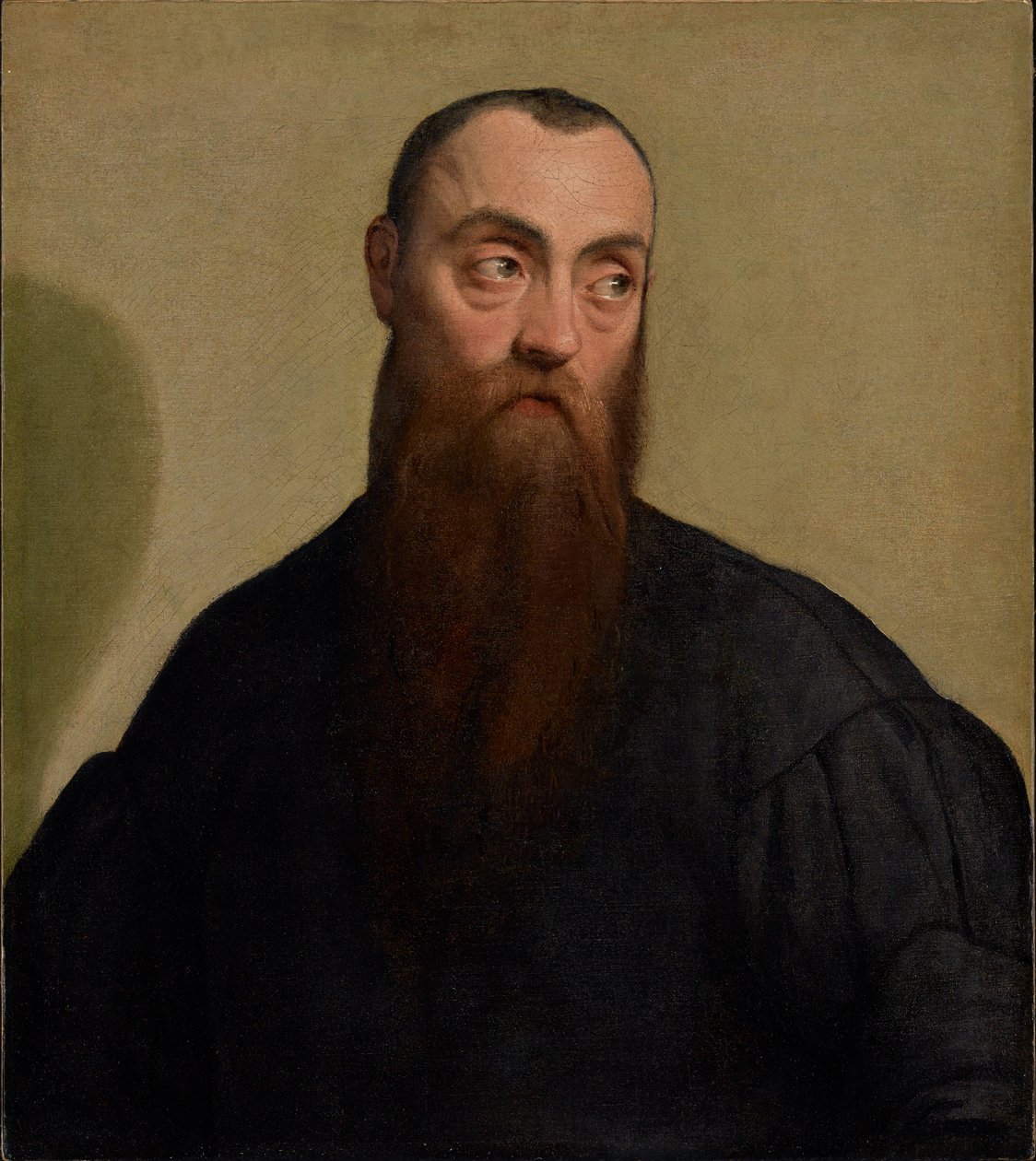 Portret van een bebaarde man door Jacopo Bassano