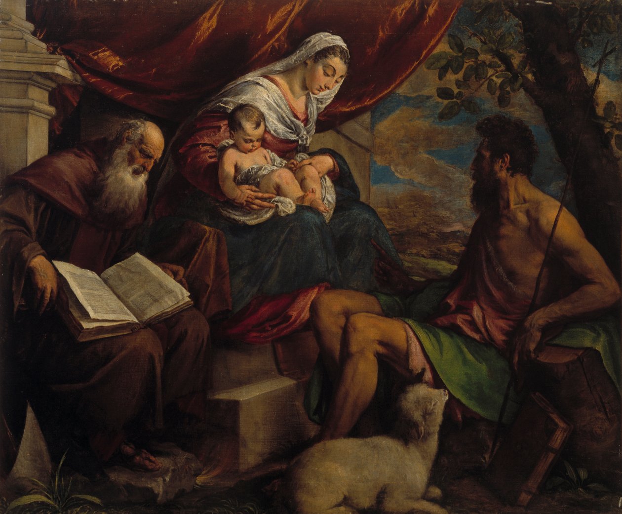 Maagd en Kind met Johannes de Doper en Sint Antonius de Abt, 1560s
