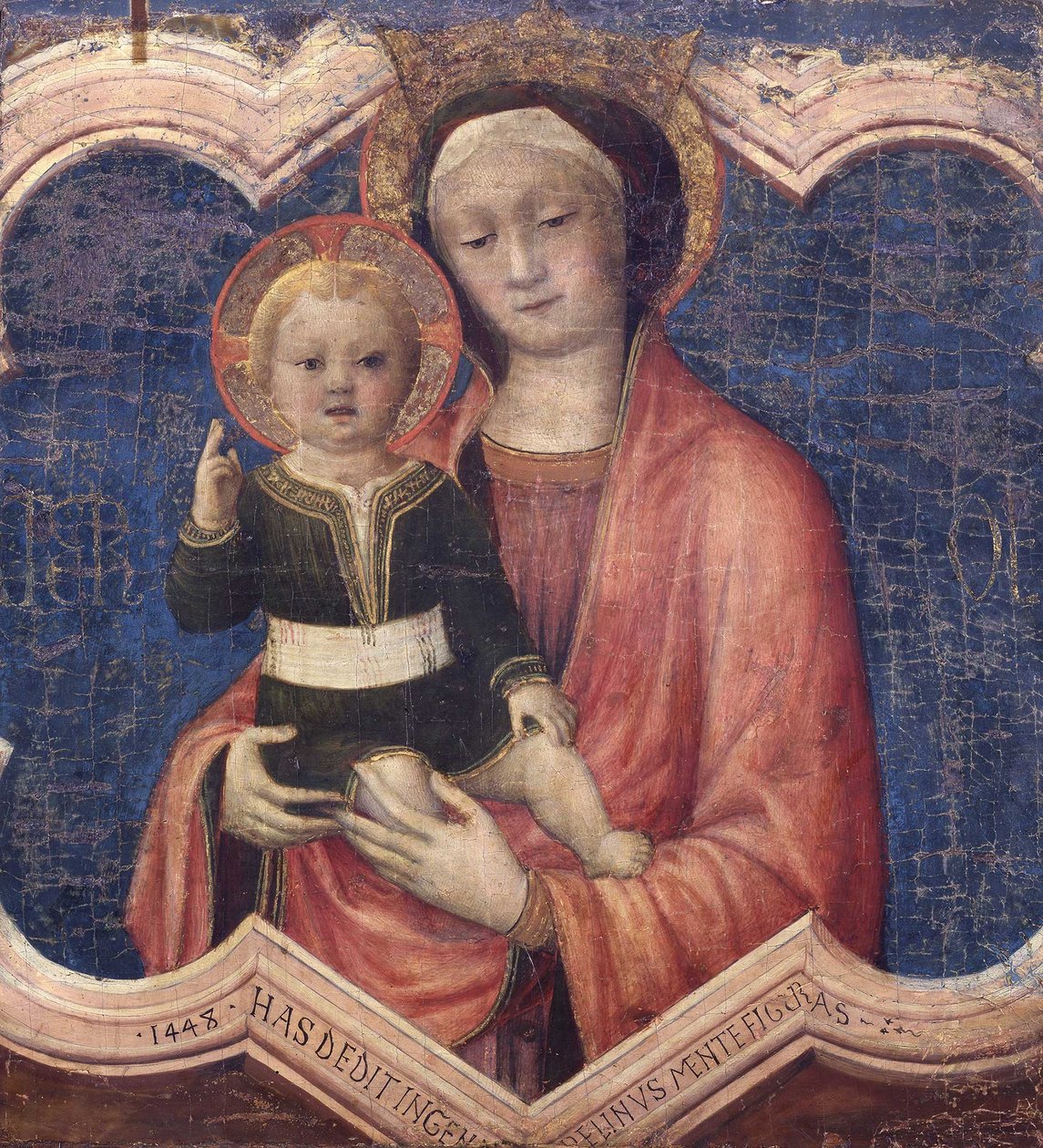 Madonna met kind door Jacopo Bellini