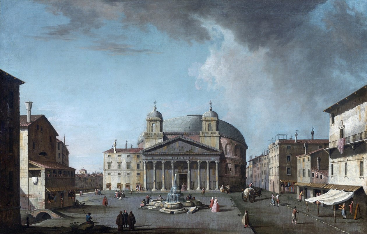 Uitzicht op het Pantheon in Rome door Jacopo Fabris