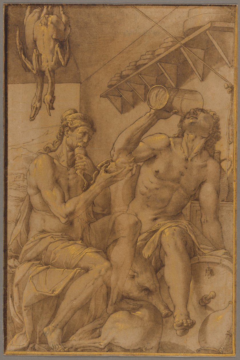 Allegorie van gulzigheid door Jacopo Ligozzi