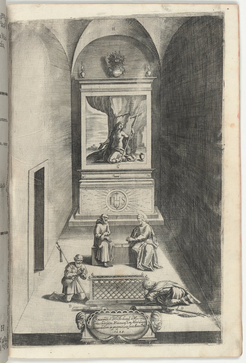 Interieur van de Kapel van Maria Magdalena (Interno della cappella della Maddalena) [plaat H] door Jacopo Ligozzi