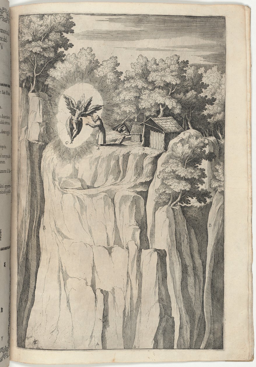 Stigmata van Sint Franciscus (Stimmate di San Francesco) [plaat Y] door Jacopo Ligozzi
