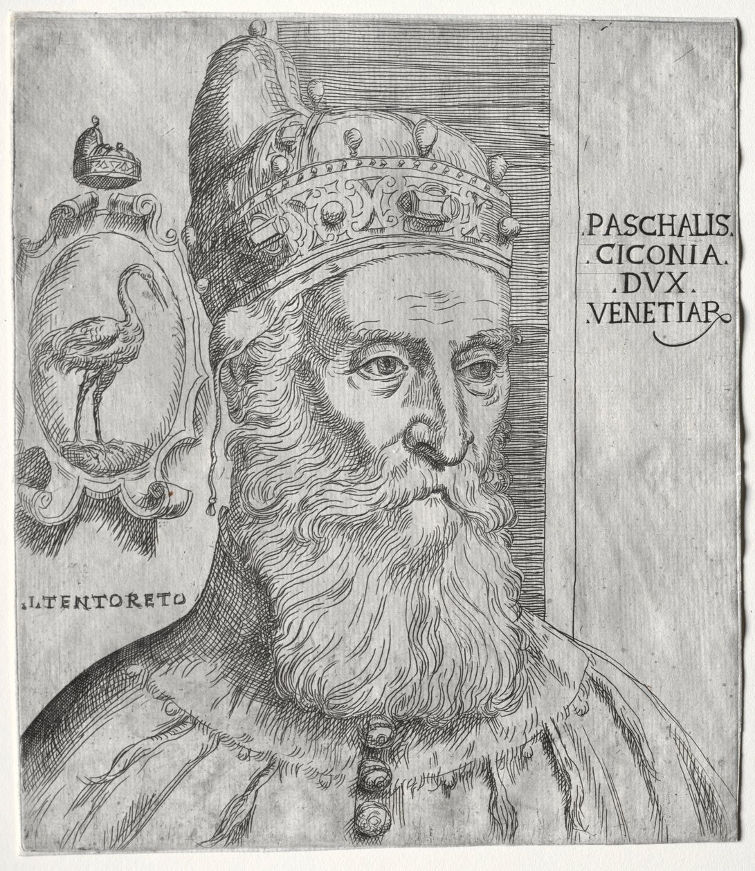 Portret van Pasquale Cicogna, Doge van Venetië door Jacopo Palma il Giovane