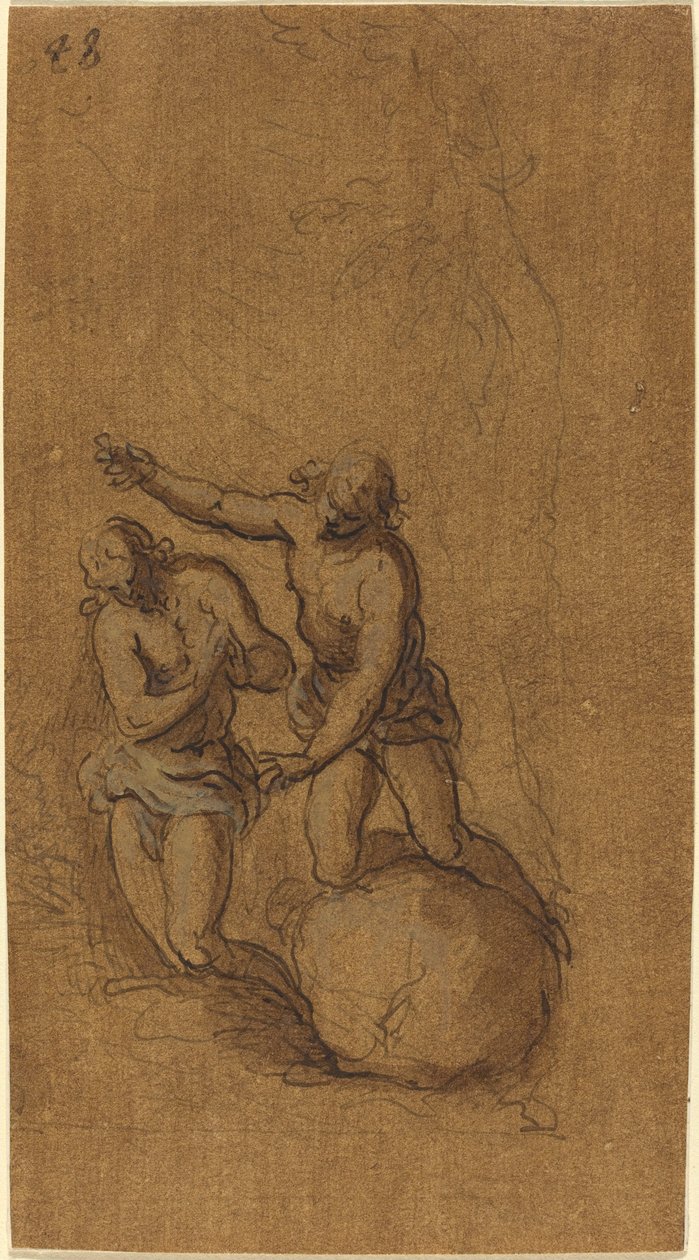 De doop van Christus door Jacopo Palma il Giovane