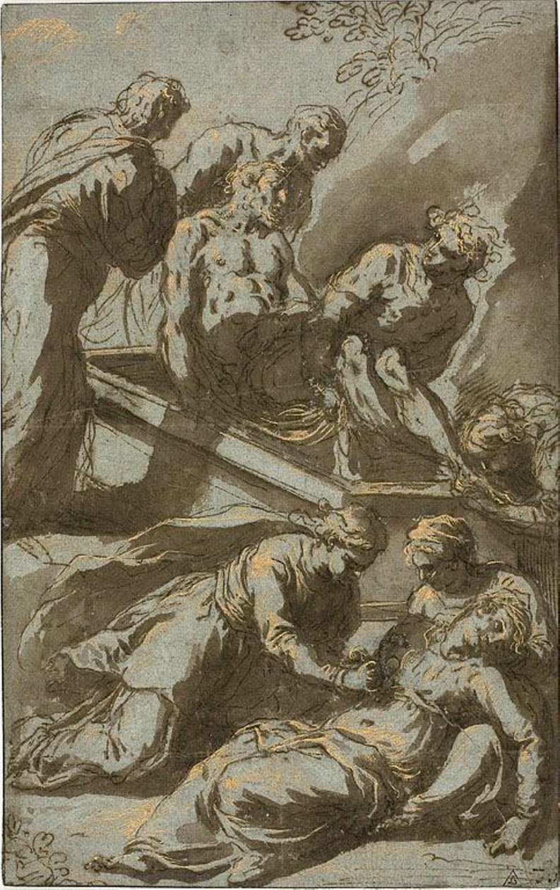 De Graflegging van Christus door Jacopo Palma il Giovane