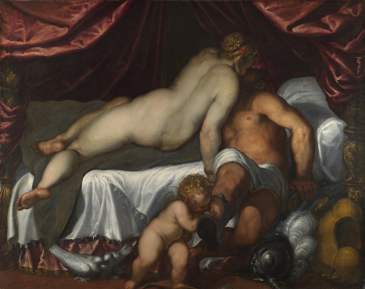 Mars en Venus door Jacopo Palma il Giovane the Younger