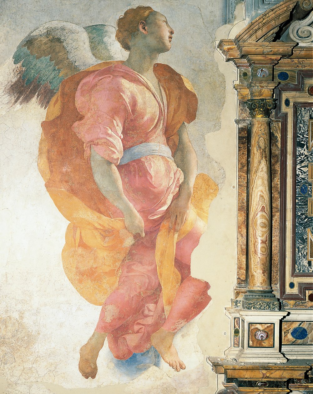 Aartsengel Gabriel, Capponi Kapel, Kerk van Santa Felicita, Florence door Jacopo Pontormo