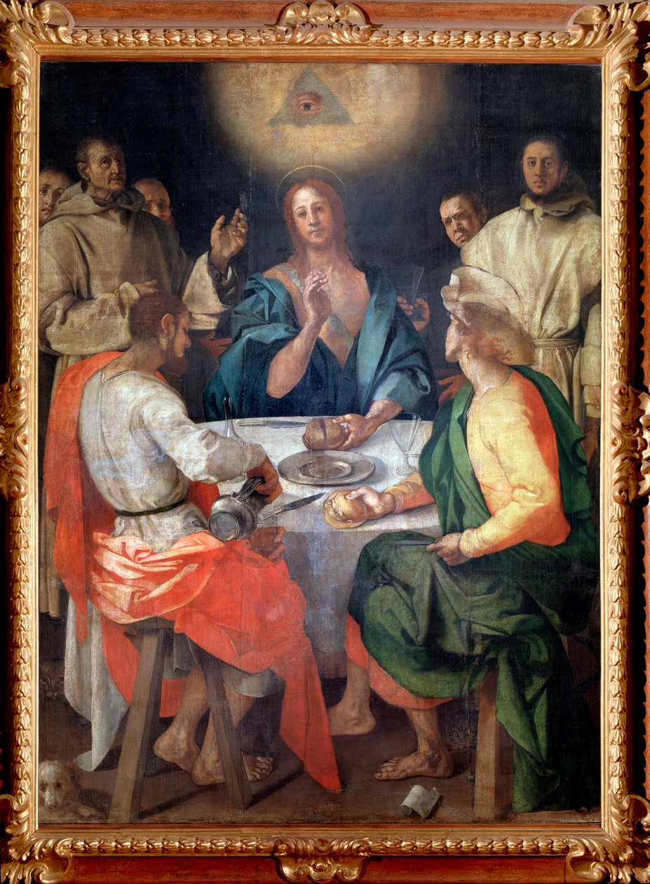 Het avondmaal in Emmaüs door Jacopo Pontormo