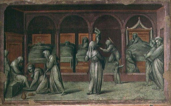De Vrouwenafdeling in het Ziekenhuis van Sint Mattheüs door Jacopo Pontormo