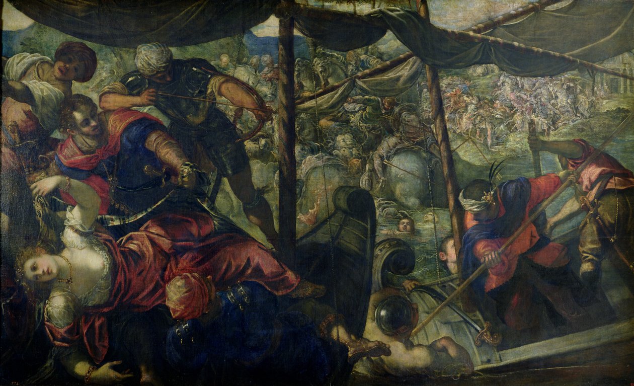 Slag tussen Turken en christenen, ca. 1588-89 door Jacopo Robusti Tintoretto