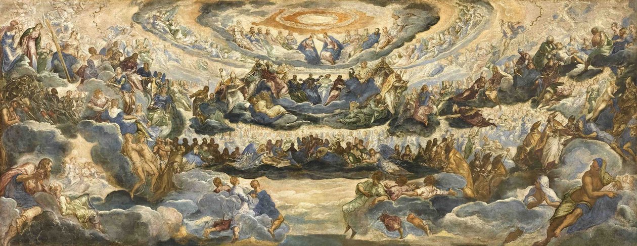 De kroning van de Maagd in het Paradijs door Jacopo Robusti Tintoretto
