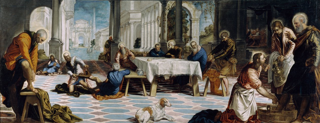 De Voetwassing door Jacopo Robusti Tintoretto