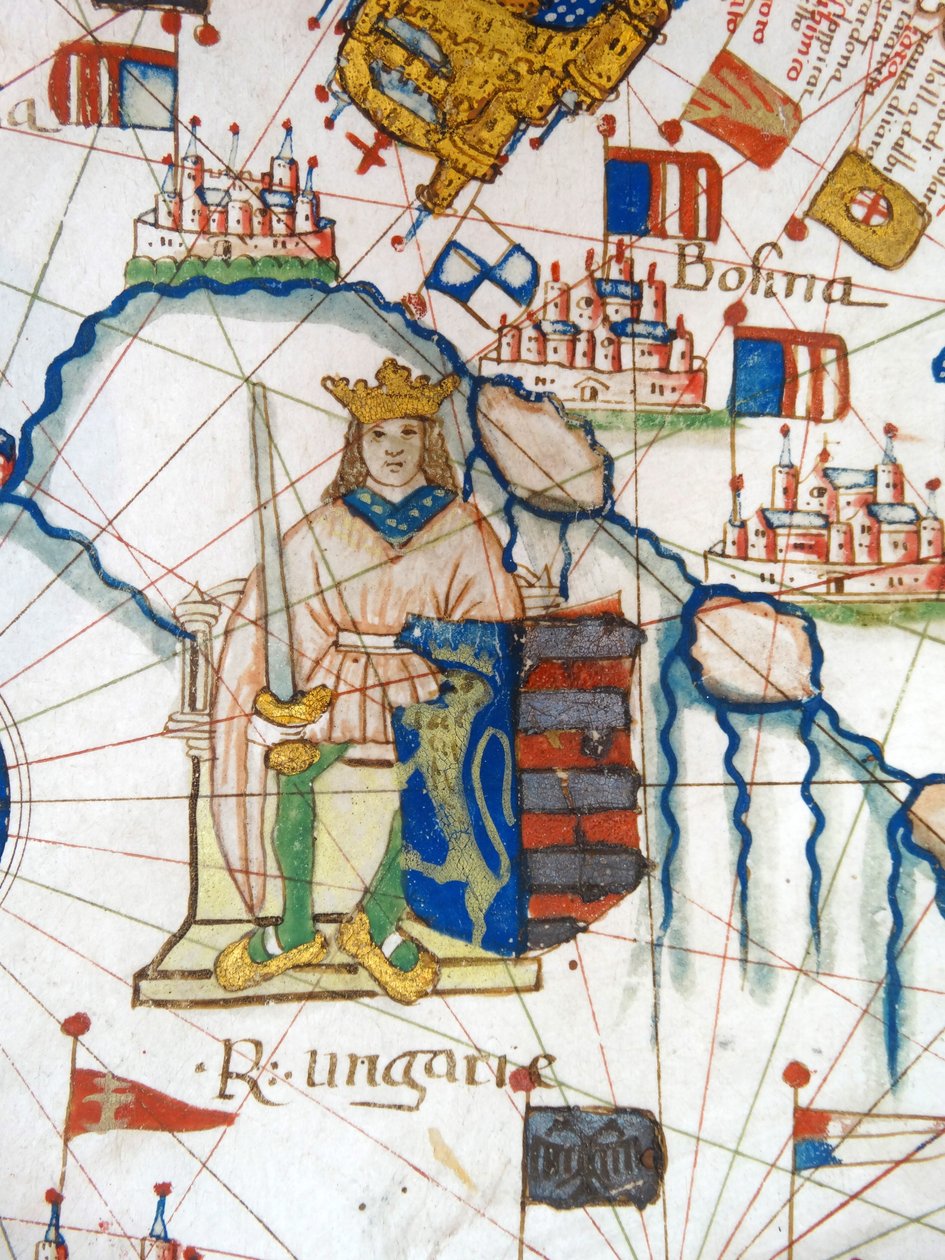 Renaissance kaart van Europa, Jacopo Russo (naar), 1528 door Jacopo Russo