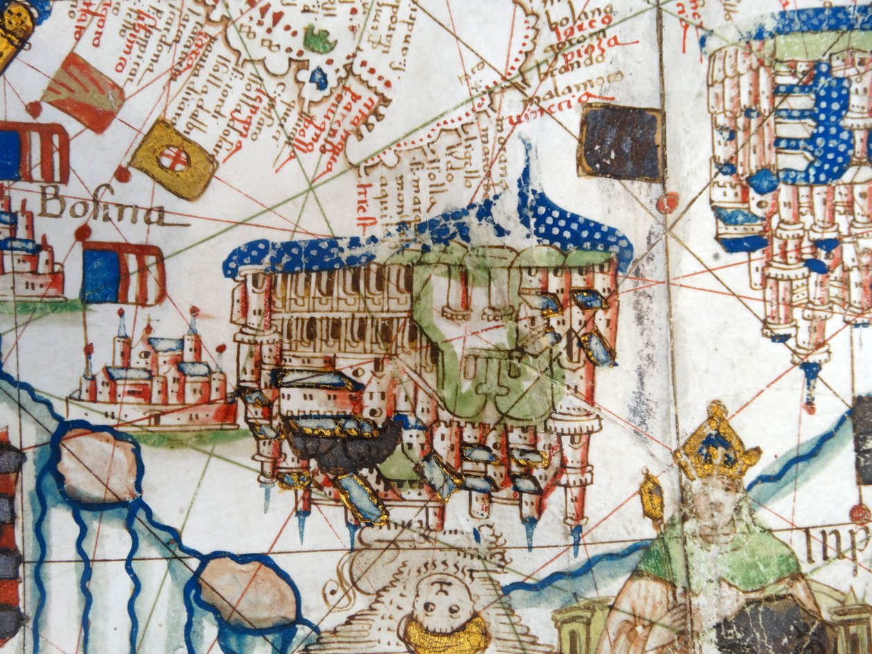 Renaissance kaart van Europa, Jacopo Russo (naar), 1528 door Jacopo Russo