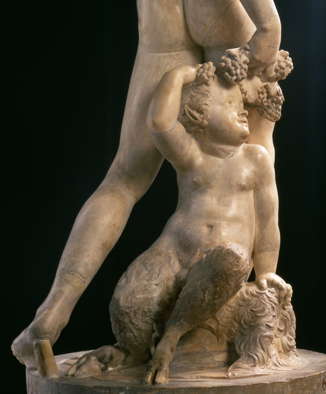 Bacchus, detail van onderste helft, beeldhouwwerk door Jacopo Sansovino (1486-1570) (marmer) door Jacopo Sansovino