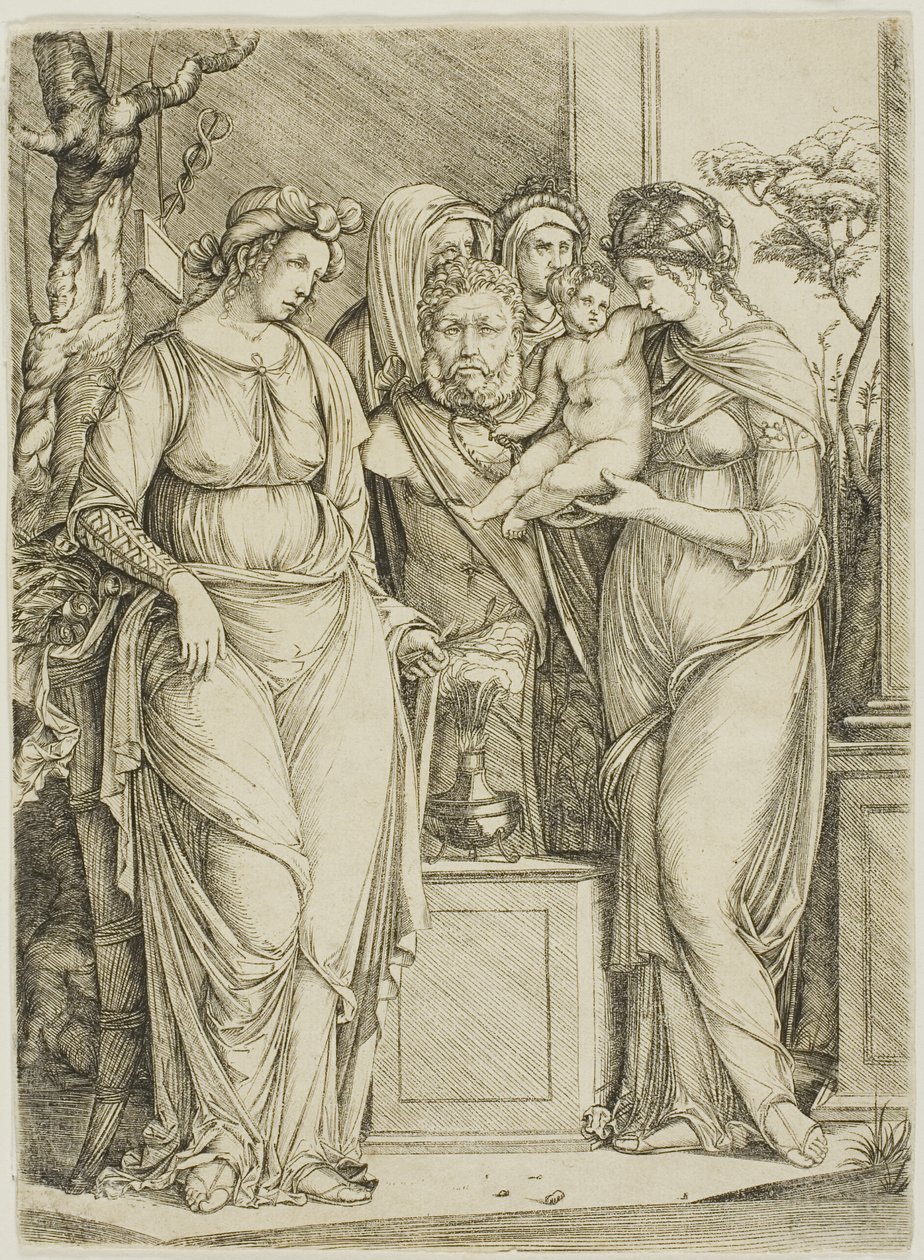 Offer aan Priapus, de grotere plaat door Jacopo de