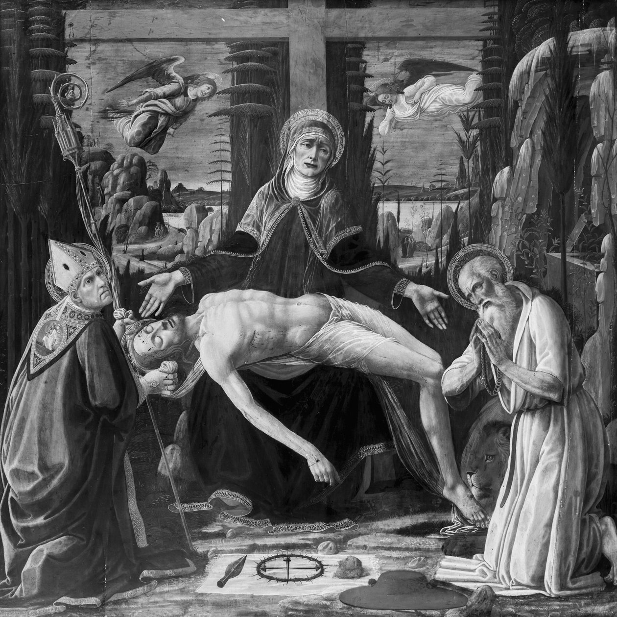 Bewening van Christus door Jacopo del Sellaio