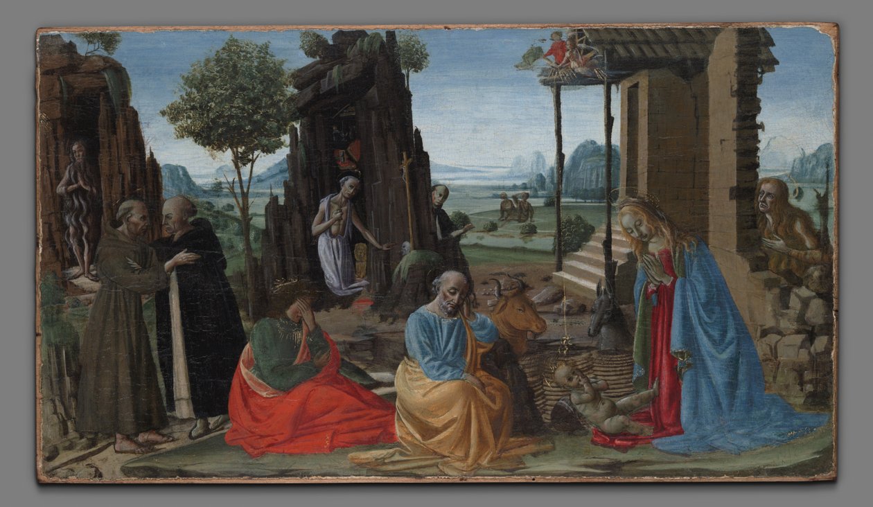 De mystieke geboorte van Christus door Jacopo del Sellaio
