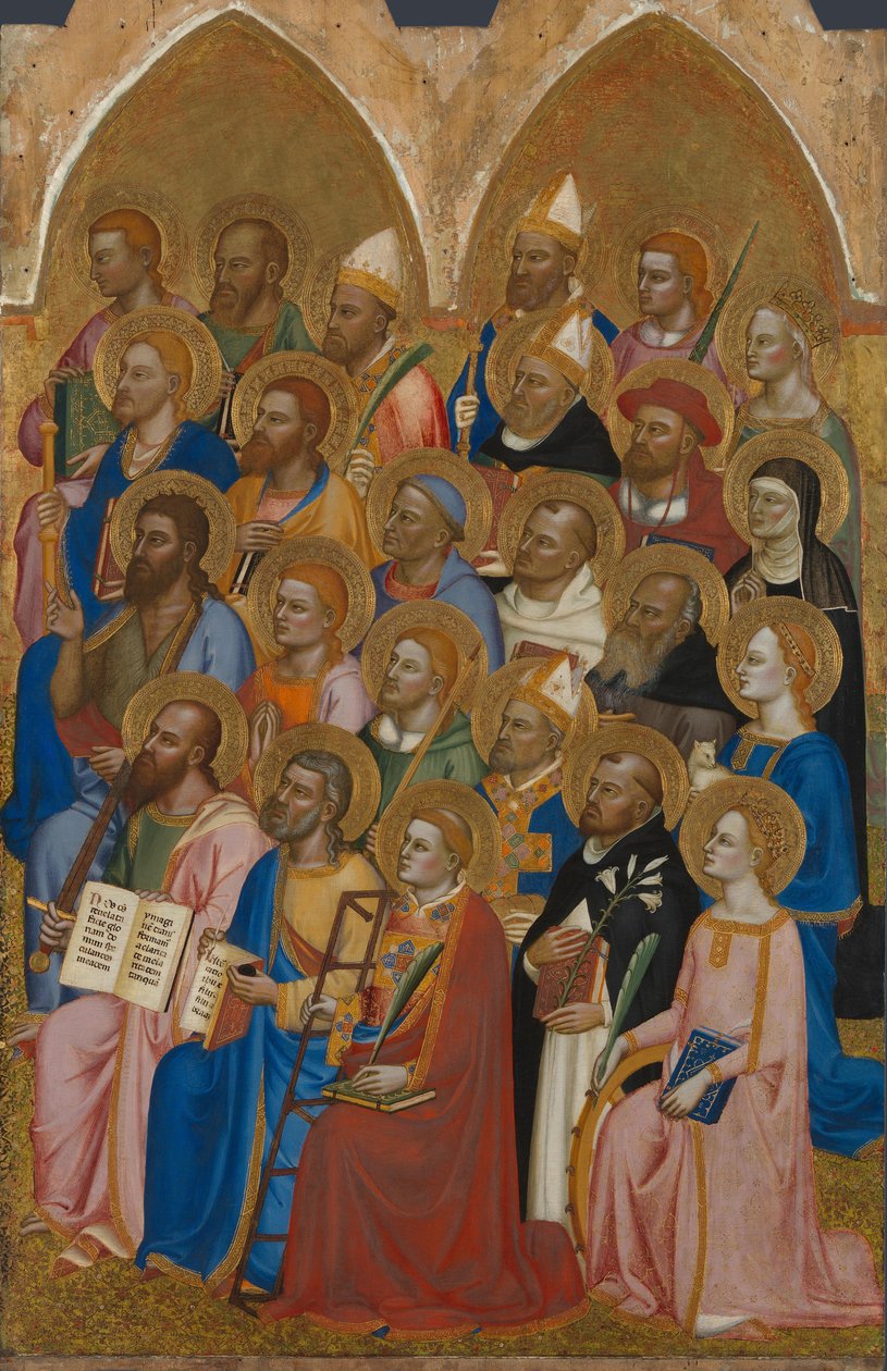 Aanbiddende heiligen van het San Pier Maggiore altaarstuk, 1371 door Jacopo di Cione