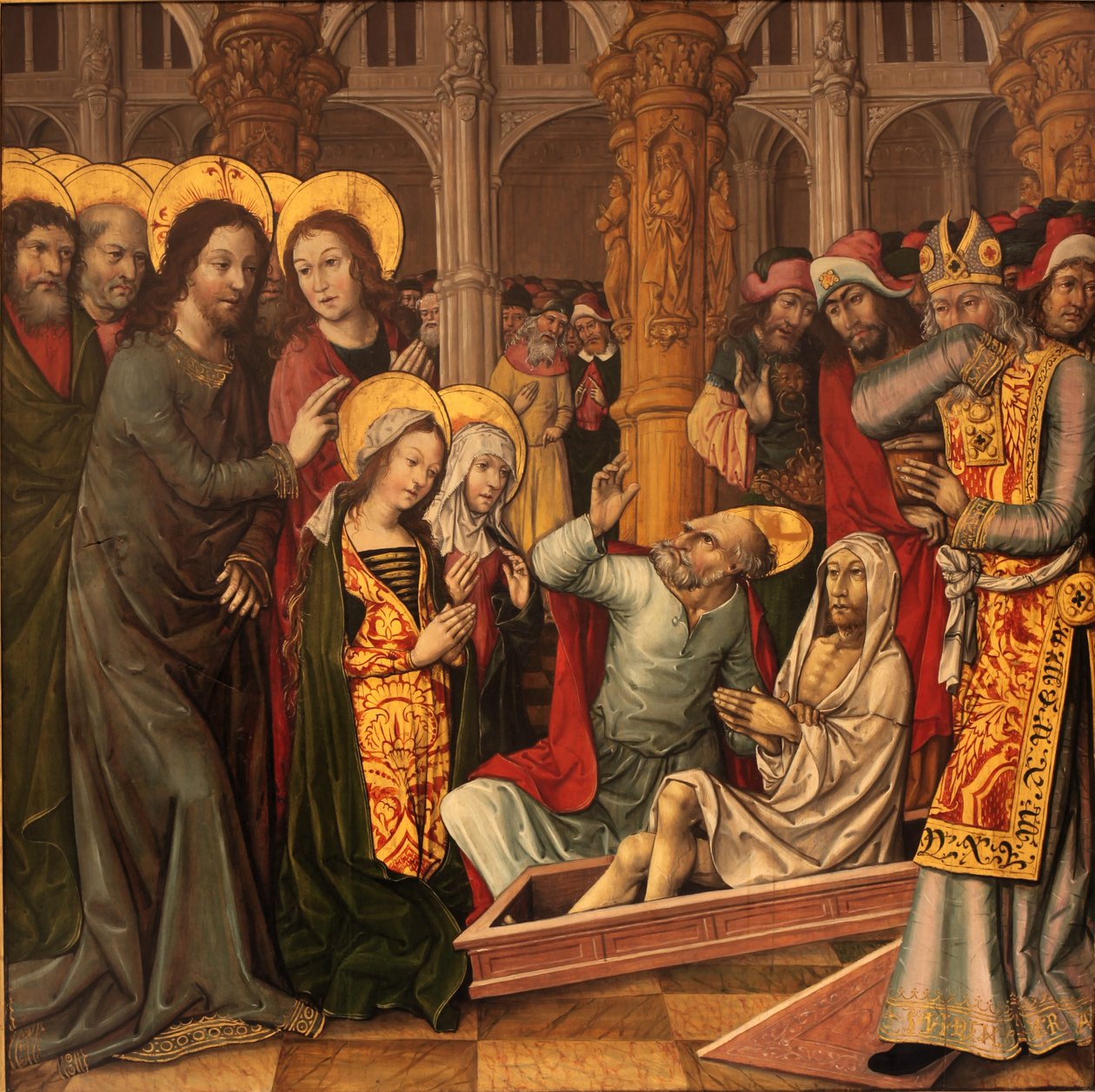 De opstanding van Lazarus door Jacquelin de Montluçon