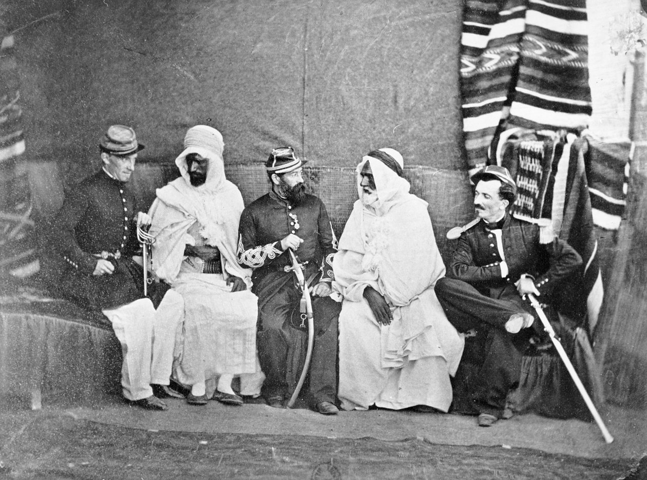 Het Arabische Bureau van Oran, ca.1860-70 door Jacques Antoine Moulin