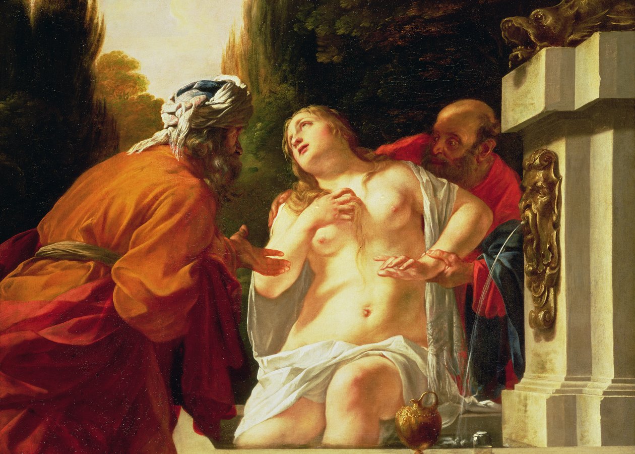 Susanna en de ouderlingen door Jacques Blanchard