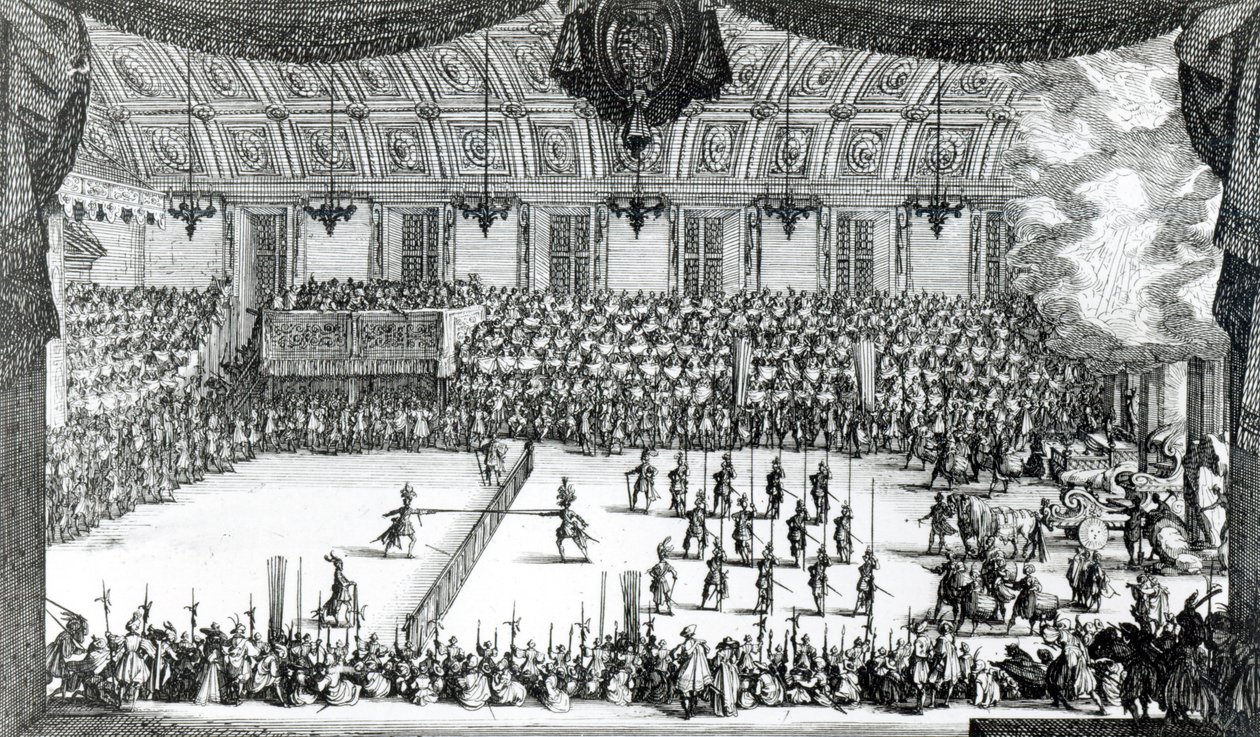 Gevecht bij de Barrière door Jacques Callot