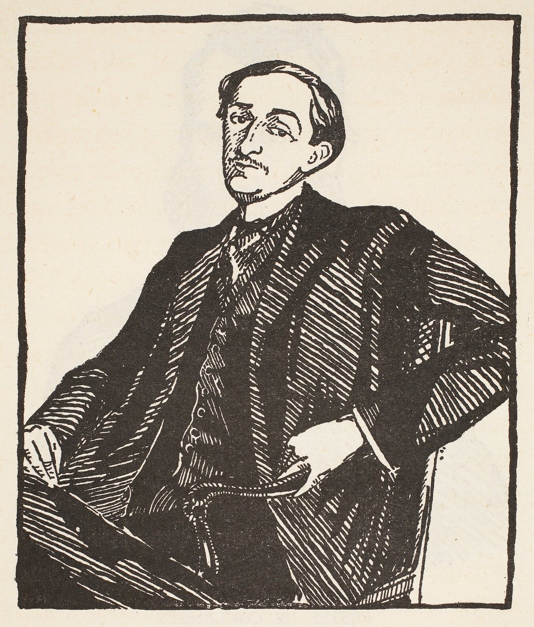 Maurice Barres, kopie door Boris Mestchersky, illustratie uit 