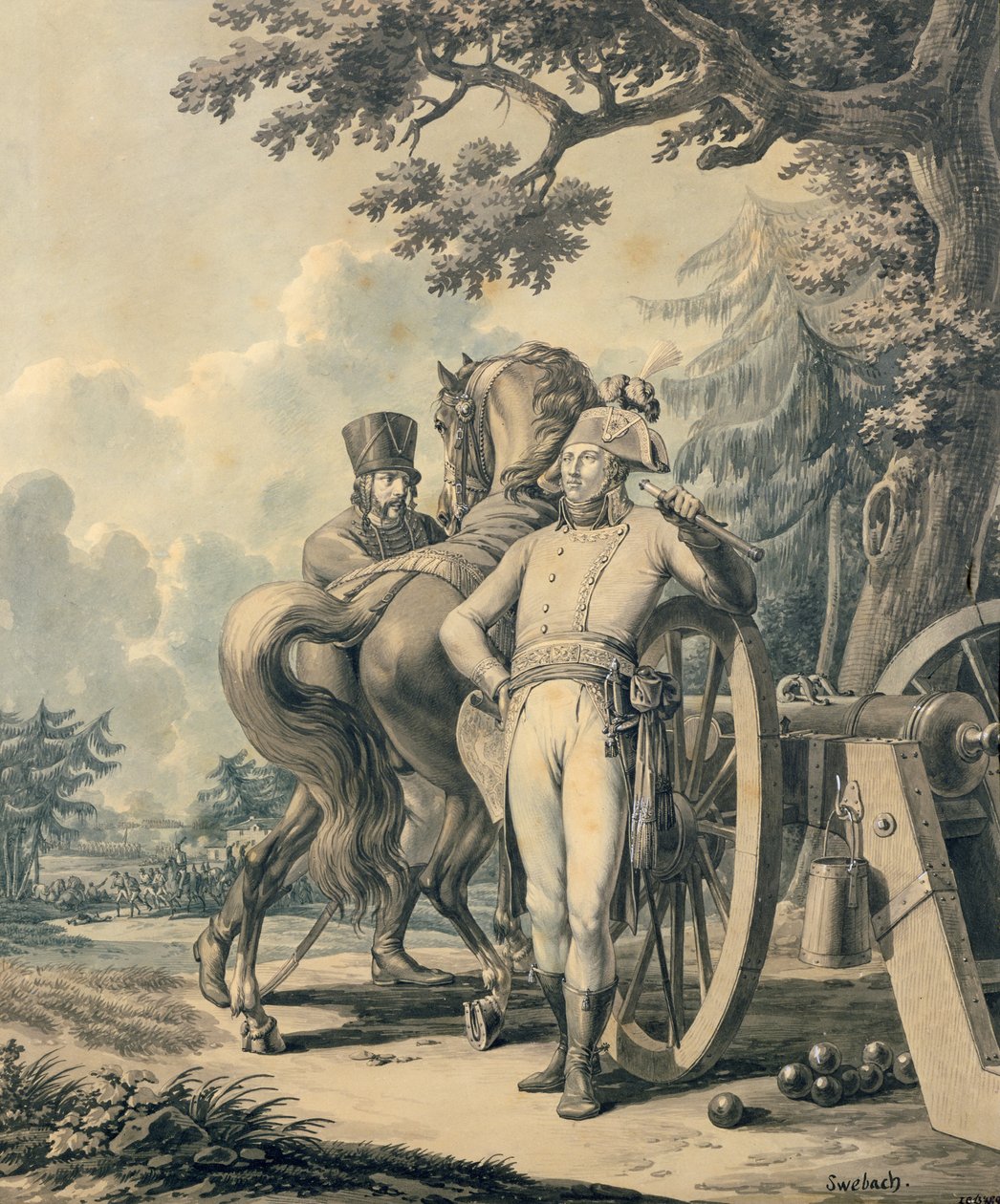 Generaal Jean Victor Moreau (1763-1813) door Jacques Francois Joseph Swebach