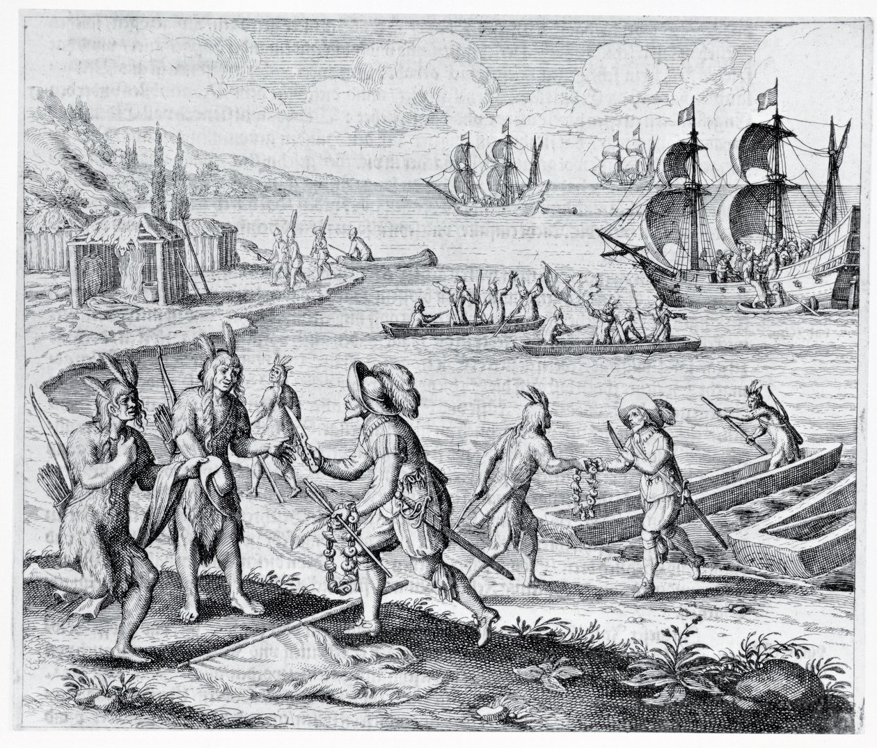 Engelsen Handelen met Indianen van de West-Indië, uit 