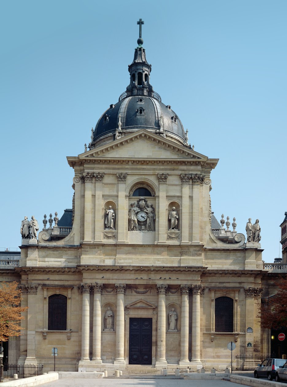 Uitzicht op de gevel, gebouwd 1635-42 door Jacques Lemercier