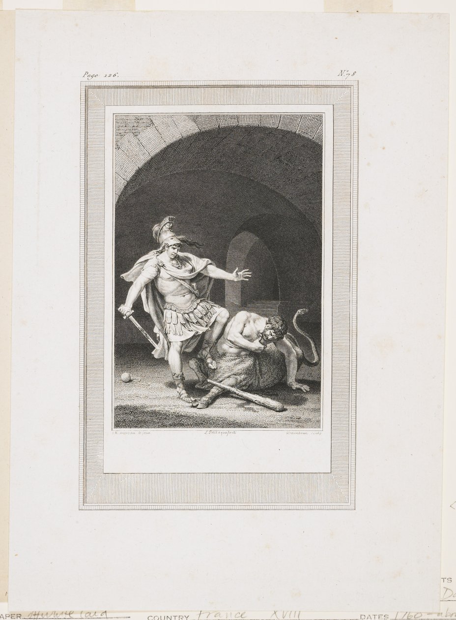 Vignet uit de Metamorfosen van Ovidius door Jacques-Louis Petit