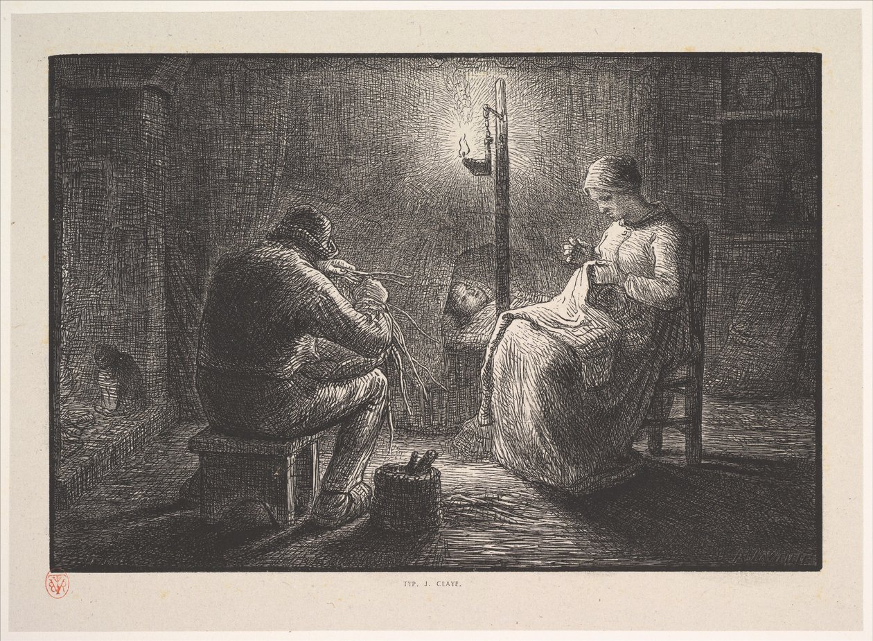 Nacht, uit de serie, Vier Tijden van de Dag door Jacques Adrien Lavieille