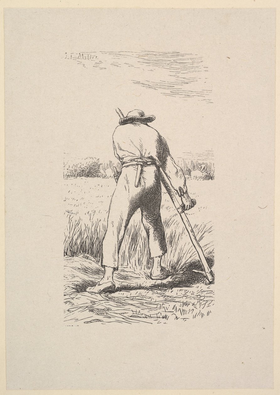 De tarwe maaier door Jacques Adrien Lavieille