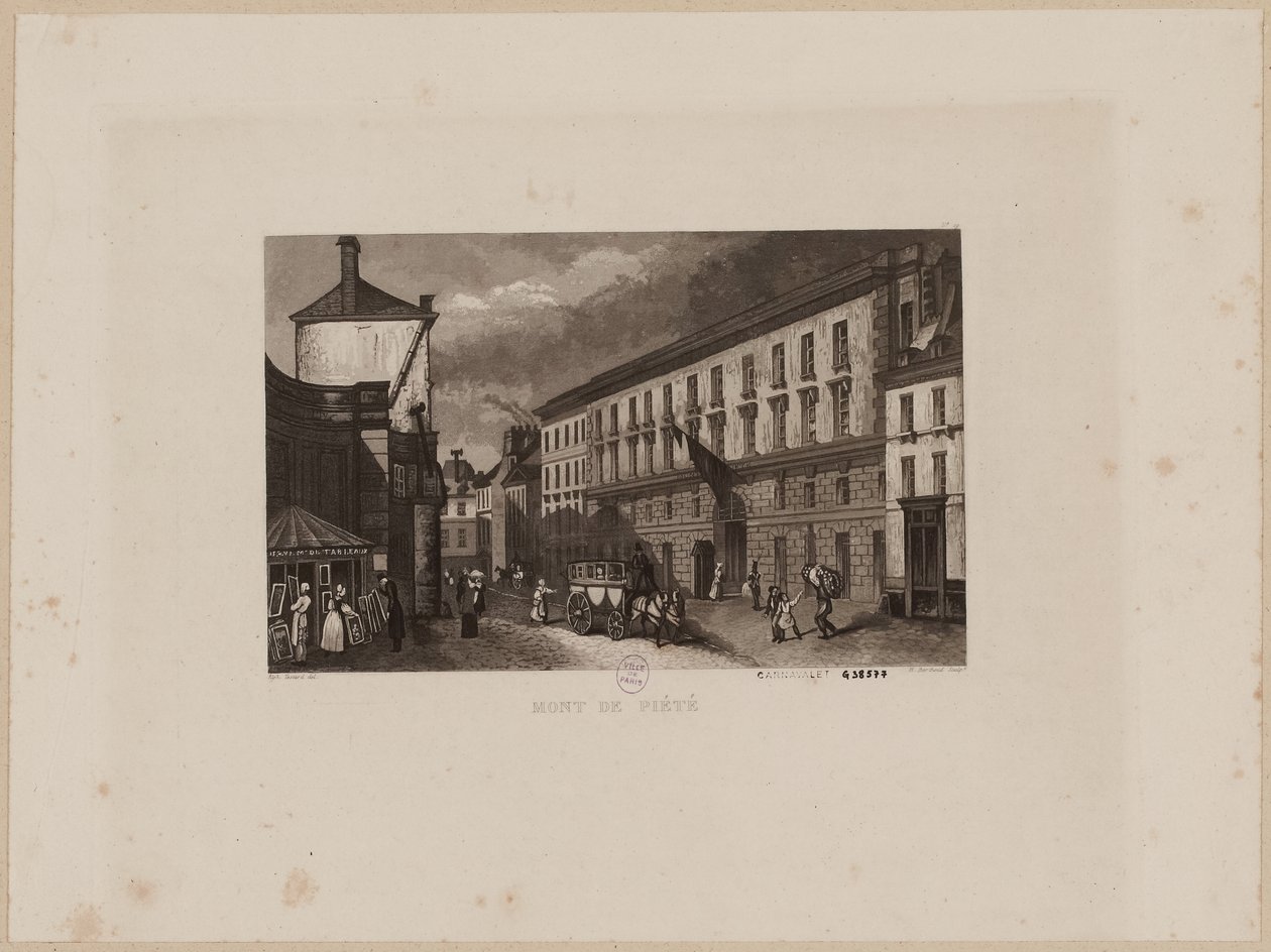 Mont de Piété, voor 1864 door Jacques Alphonse (after) Testard