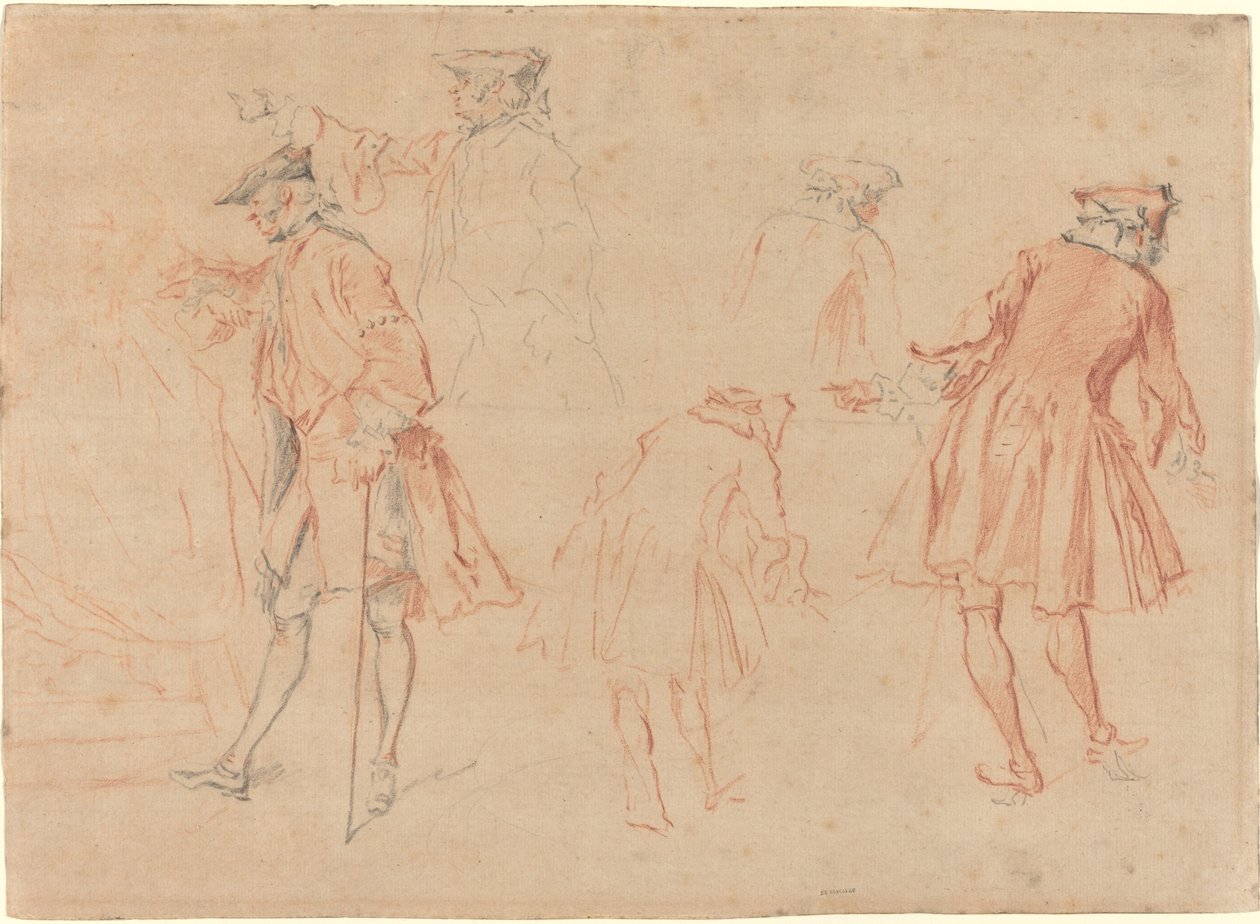 Schetsen van een Heer door Jacques André Portail