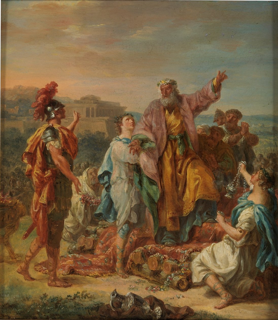 De dood van Calanus door Jacques Antoine Beaufort