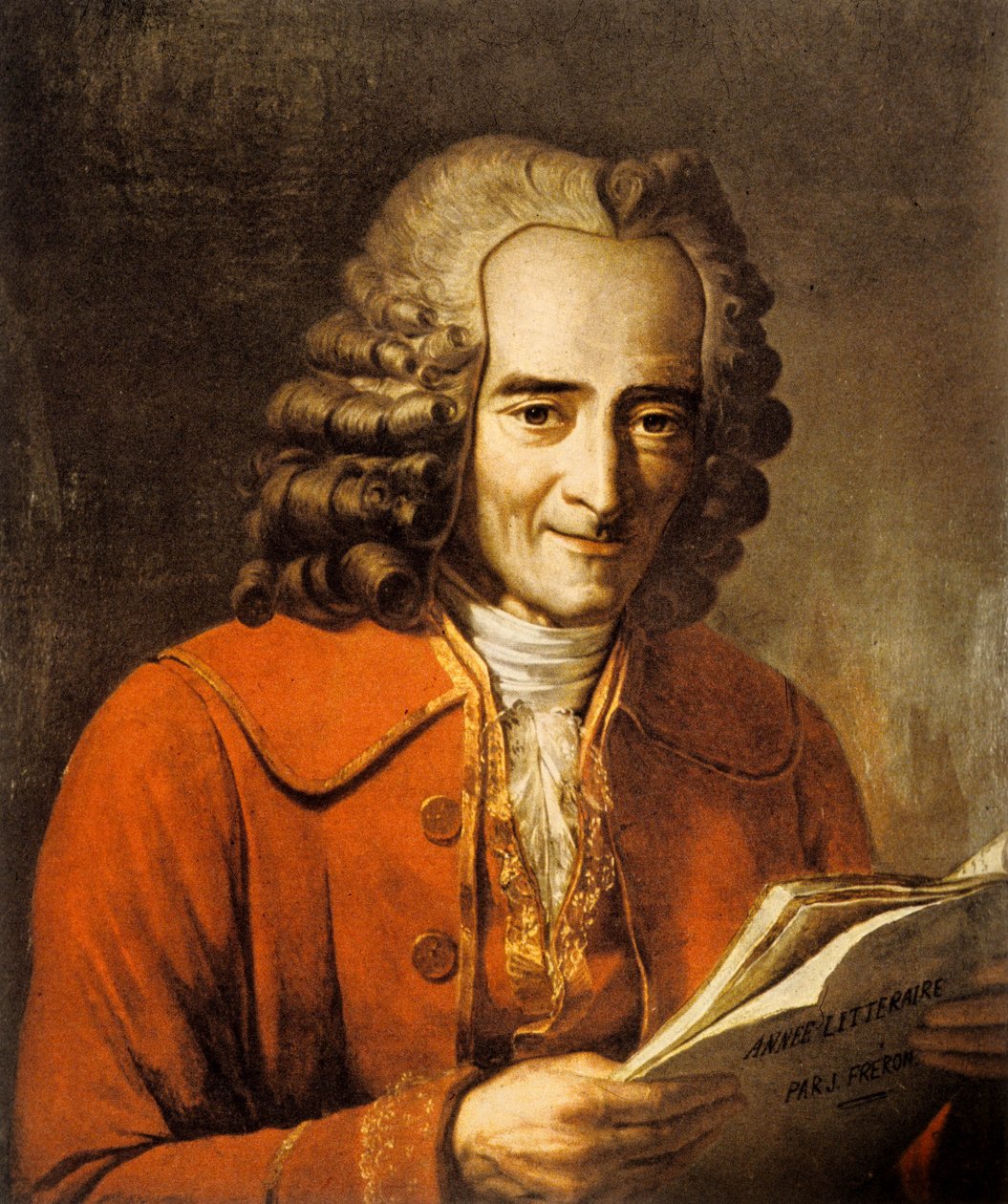 Francois Marie Arouet, bekend als Voltaire (1694-1778) Franse schrijver en filosoof door Jacques Augustin Catherine (after) Pajou