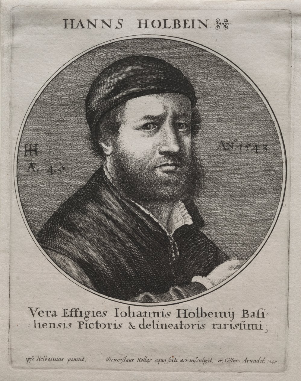 Portret van Hans Holbein door Jacques Bellange