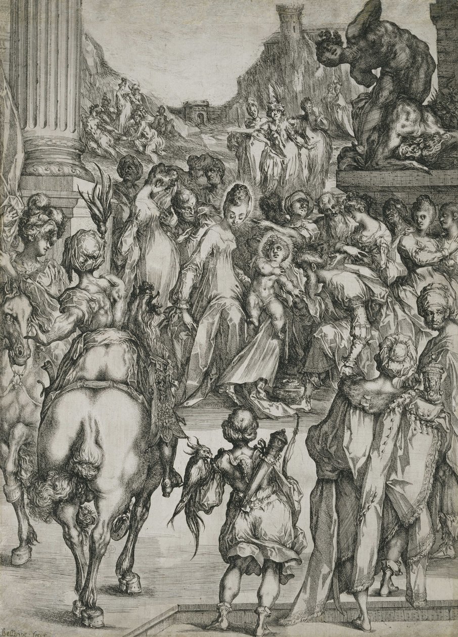 De aanbidding van de Wijzen door Jacques Bellange